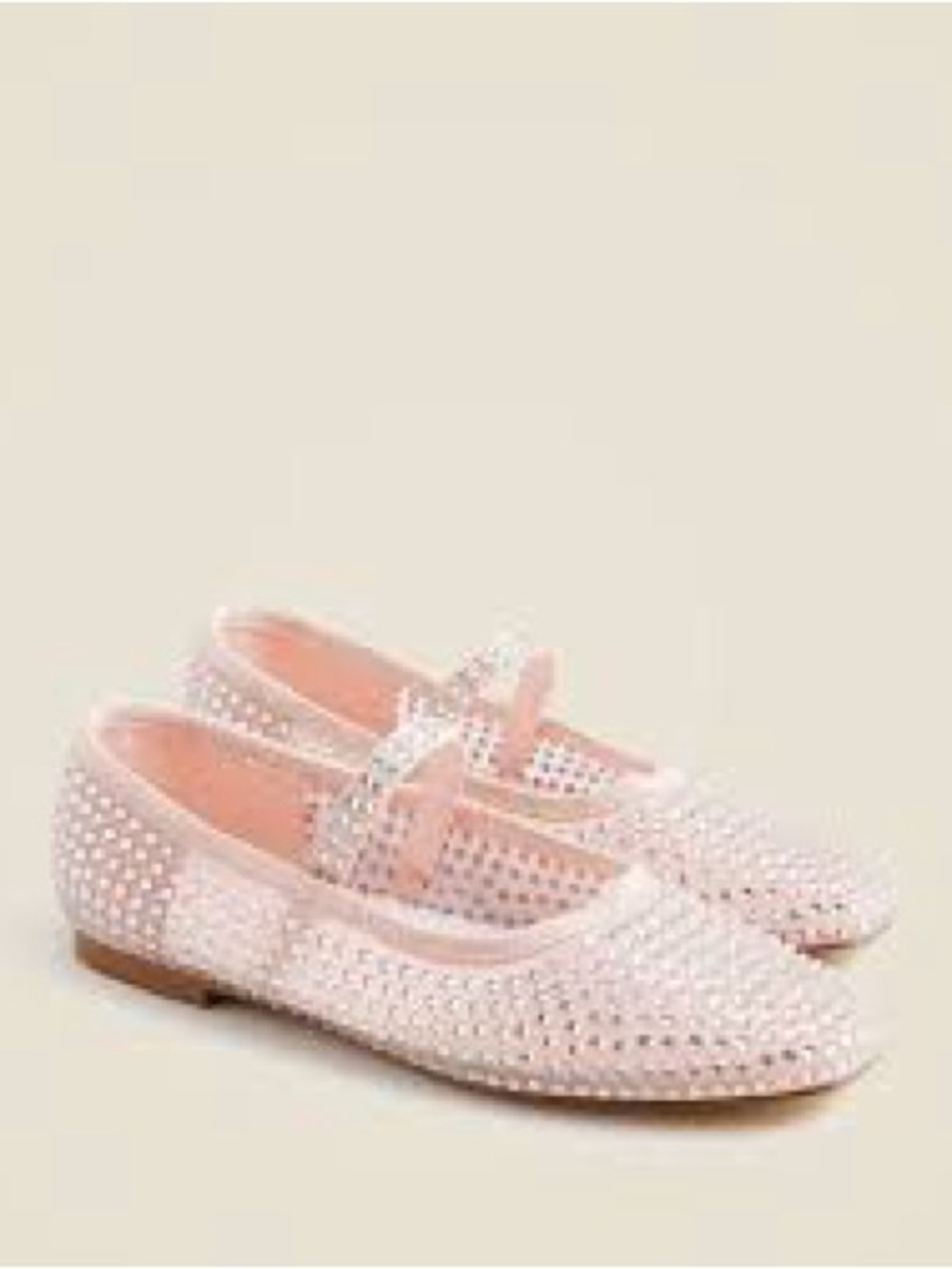 Crew cuts Girls crystal-embellished ballet flats in mesh size K12